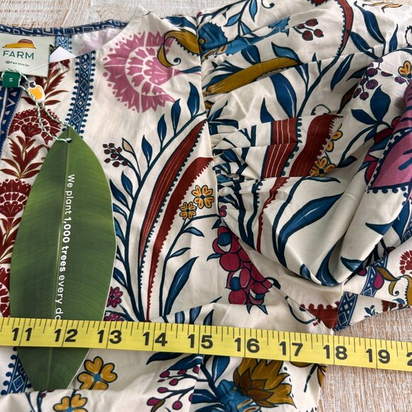 Farm Rio Romantic Lightness Multicolor Floral Romper Size Small NWT - Picture 12 of 14